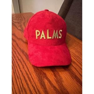 PALMS Casino Suede baseball cap with leather strap